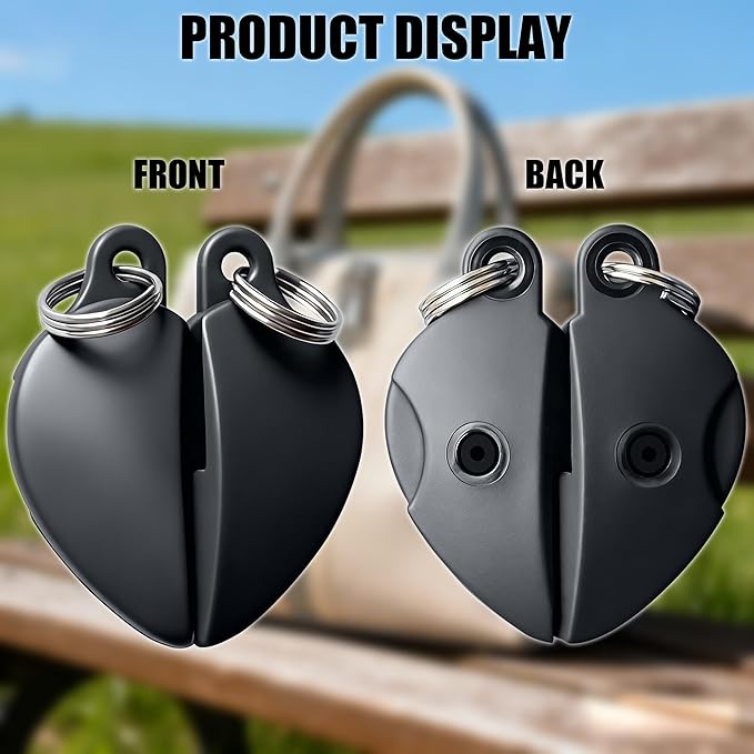 Zipper Clips, Anti Theft Purse & Backpack Zipper Lock, Anti Pickpocket, Outdoor Travel Safety Essentials, 2 Pack, Black
