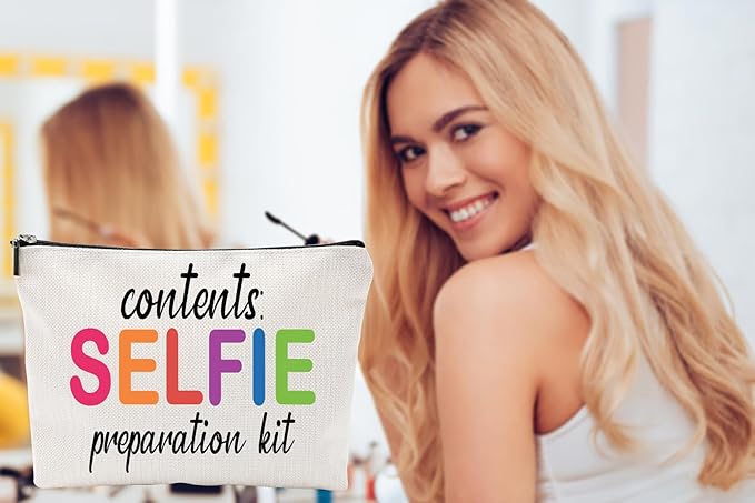 ZUYUROU Funny Cosmetic Bag - Travel Pouch for Beauty Essentials, Selfie Preparation Kit, Girls Birthday Gifts