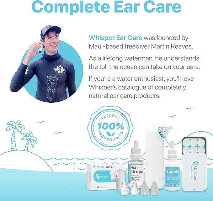 Whisper Ear Plugs (14 pcs) | Soft Silicone | Reusable Silicone Ear Plugs for Swimming, Sleep, Travel, Noise & Snoring | Moldable Comfort Fit Wax Earplugs for Sleep | Waterproof Swim Ear Plugs Adults