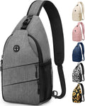 Pritent Crossbody Bags for Women Men Trendy Sling Bag Backpack Casual Chest Bag with Convertible Shoulder Strap