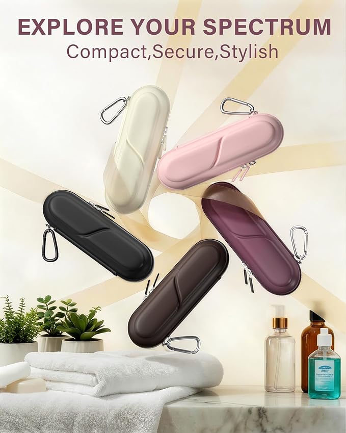 ProCase Toothbrush Travel Case for Oral-B/Oral-B Pro 1000 1500 5000 7000 7500 6000 9600/ Phlips Sonicare 4100 5100 1100 6100 5300 Oral-B iO Electric Toothbrush Portable Hard Container -Plum