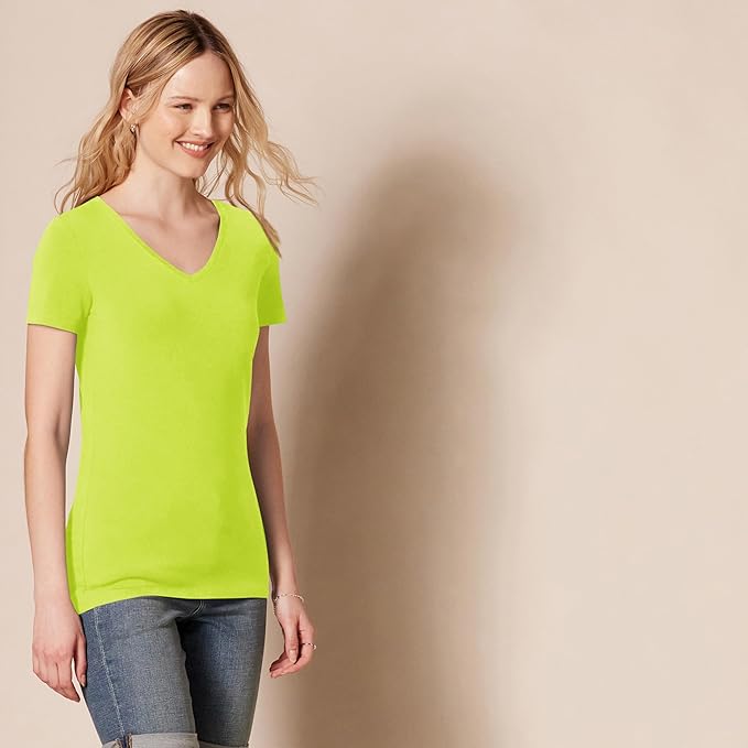 Amazon Essentials Women's Regular-Fit Short-Sleeve T-Shirt (Crewneck and V-Neck Options), Multipacks