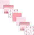 Hudson Baby Unisex Baby Cotton Flannel Receiving Blankets Bundle, Flamingos, One Size