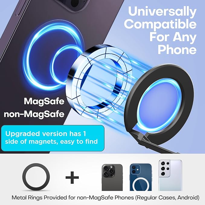 Mini 2-Pack Airplane Phone Holder, Plane Phone Mount, Must-Have Flight Accessories, Airplane Travel Essentials, MagSafe Compatible, Upgraded Version