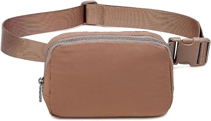 Belt Bag for Women Fanny Pack Dupes, Fashion Crossbody Waist Pack Bag with Adjustable Strap, Everywhere Belt Bag for Travel Outdoors Running Hiking（Brown2）