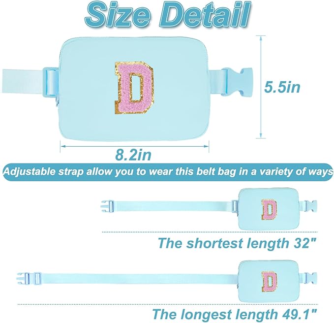 Uygafly Birthday Gifts for 4 5 6 7 8 9 10 11 12 13 Year Old Girls,Graduation Gifts for Teens Kids Daughter Sister Her,Fanny Pack Crossbody Bag Belt Bag Cute Trendy Stuff | Blue,D