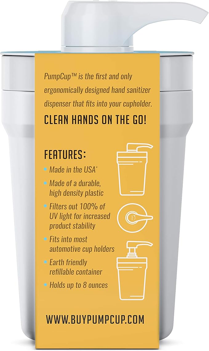 Portable Hand Sanitizer Dispenser for Car Cup Holders (Smiley Face)