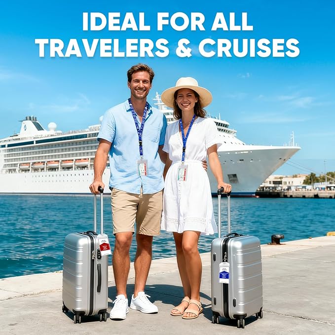 Cruise Essentials 2026,Cruise Must Haves Kit,Non-Surge Protector Power Strip,Magnetic Hooks,Lanyards,Luggage Tags,Towel Bands,Waterproof Phone Pouches,Travel Essentials