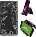 Airplane Phone Holder, Flexible Cell Phone Holder, Folding Cellphone Stand for Desk, Bed, Office, Treadmill, Home, in-Flight Airplane Travel Accessories - Travel Must Haves Cool Gadgets-Black