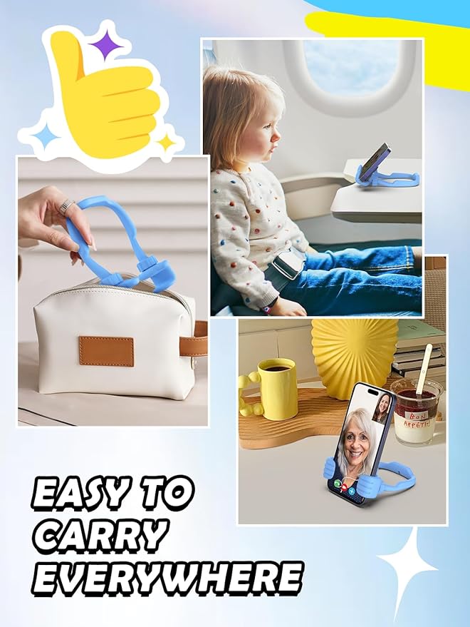 Gifts for Teen Boys Girls Kids: Thumbs Up Lazy Phone Stand Cell Phone Holder Gift for Men Women Adults Funny Gadgets Teenage Dad Father Husband Wife Who Have Everything Stocking Stuffers Cute Things
