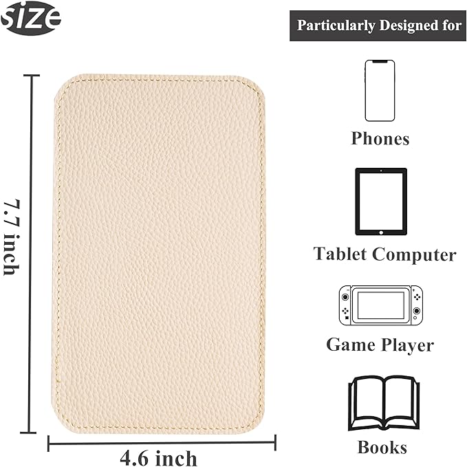 Airplane Travel Essentials for Flying Flex Flap Cell Phone Holder & Flexible Tablet Stand for Desk, Bed, Treadmill, Home & in-Flight Airplane Travel Accessories(1-Lichee White)