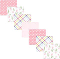 Hudson Baby Unisex Baby Cotton Flannel Receiving Blankets Bundle, Pink Tulips, One Size