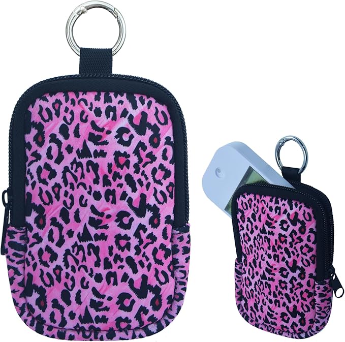 Neoprene Hand Sanitizer Holder Compatible with Touchland, Shockproof Protective Sleeve with Zipper & Snap Hook, Travel Case
