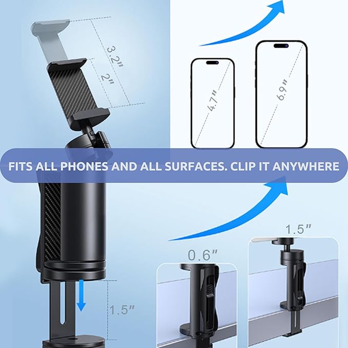 2 PACK Airplane Phone Holder Travel Essentials Accessories – Universal Hands Free Cell Phone Stand Mount for Air Plane Table Seat Desk, Cruise, Car & Flight – Mini Size for Vacation, iPhone, Samsung