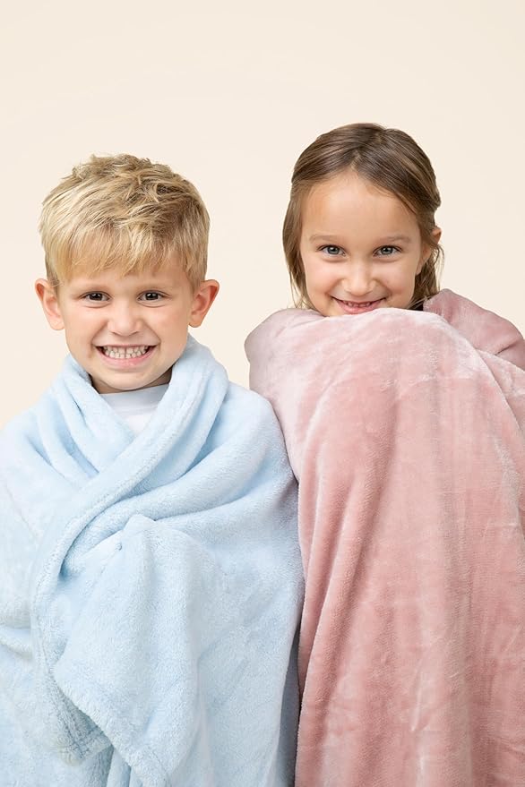 EverSnug Travel Blanket and Pillow - Ultra-Soft, Compact & Lightweight, 65x40 Inches, with Carry Case, Luggage Sleeve & Backpack Clip for Airplane Comfort (Light Grey)