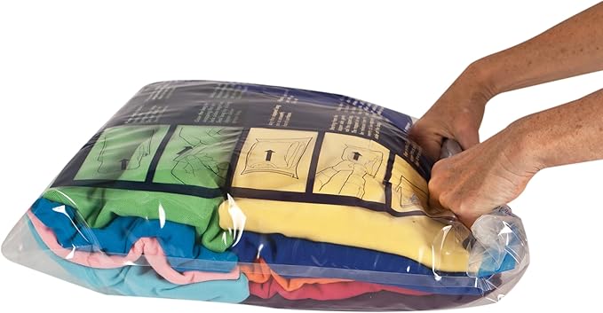 Travelon Set of 2 Compression Packing Bags, Clear, 1 Medium/1Large