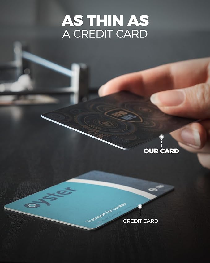 DUGRAFT 8 Pack RFID Blocking Cards Credit Card Protectors Anti-Theft Card Blocker NFC Contactless Protection for Entire Wallet, Travel Essentials, Steampunk