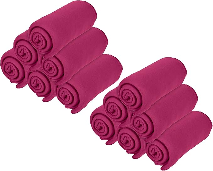 Imperial Home 50x60 Soft Fleece Throw Blanket, Cozy Throw for Couch, Bed, Any Room, Lightweight Travel Blanket