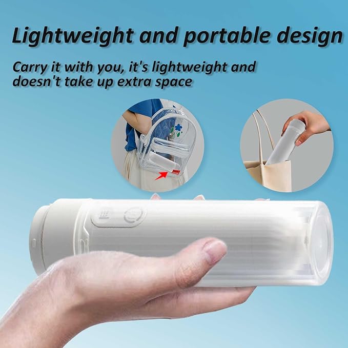 Rechargeable Portable Bidet - Handheld Travel Bidet Sprayer with 3 High Pressure Modes, IPX6 Waterproof & Cordless Design for Ultimate Personal Hygiene at Home and On The Go (White)