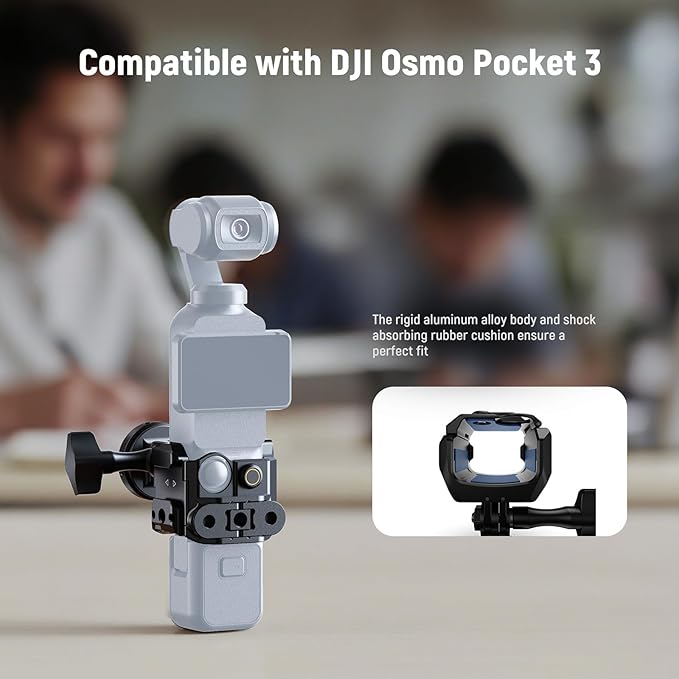 NEEWER Pocket 3 Cage & Action Camera Adapter Compatible with DJI Osmo Pocket 3 and Action 2 Magnetic Mount, Aluminum Alloy Rig with 1/4" Thread and Cold Shoe for Extension Accessories, AC009 Pro