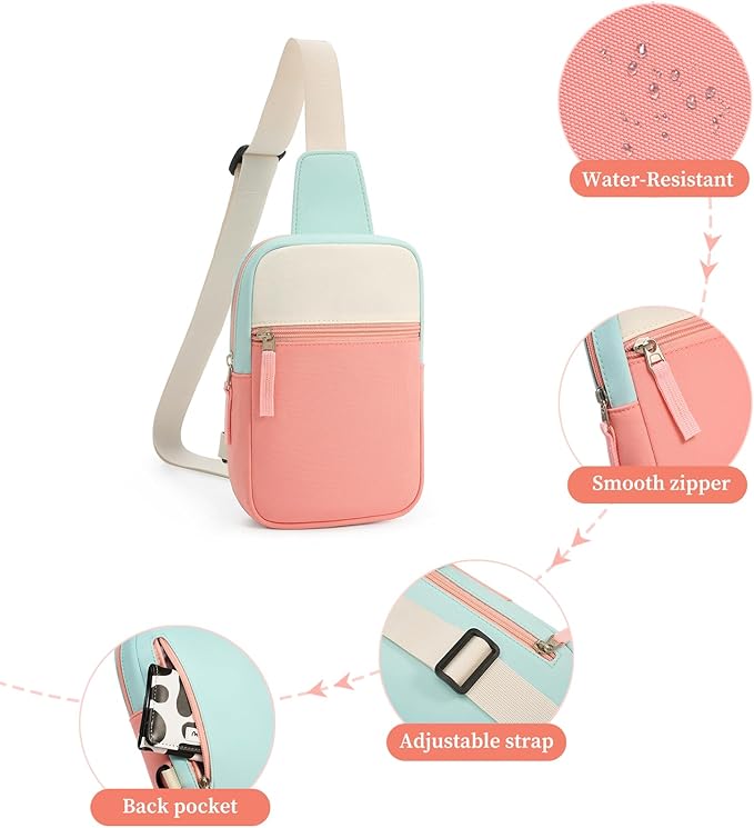 Mothers Day Gifts for Daughter, Birthday Graduation Gifts for 8 9 10 11 12 Year Old Teens Girls Her,Fanny Pack Sling Crossbody Bag Belt Bags Purse, Preppy Teen Girl Gift Trendy Stuff Travel Essentials