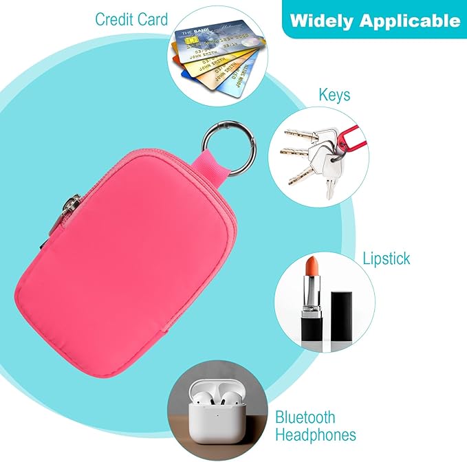 Beautyflier Double Pockets Hand Sanitizer Spray Case for Touchland Power Mist and Glow Mist 1FL OZ, Zipper Pouch for Hand Sanitizer Spray Bottle, with Extra Removable Neck Strap, Fits Travel