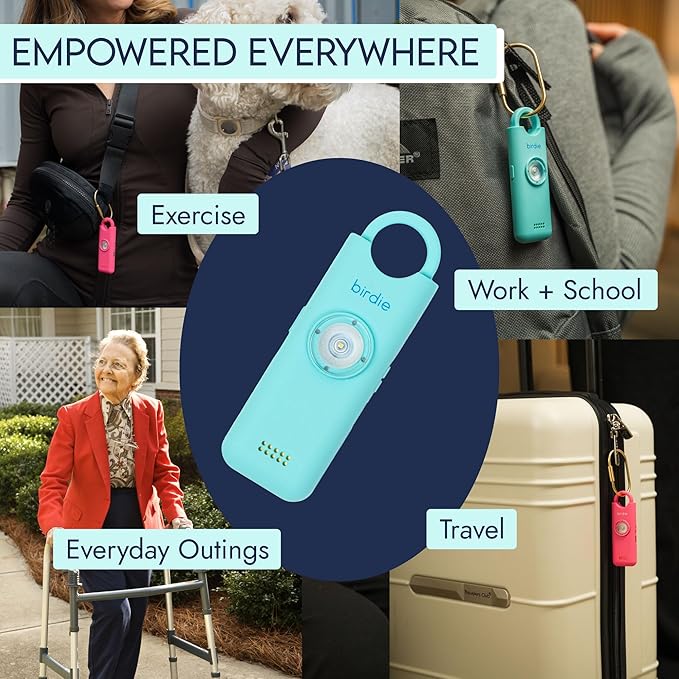 She’s Birdie 3.0 New Version – The Original Personal Safety Alarm for Women by Women–Loud Siren, Flash Light and Rechargeable Battery in a Variety of Colors (Lemon Yellow)