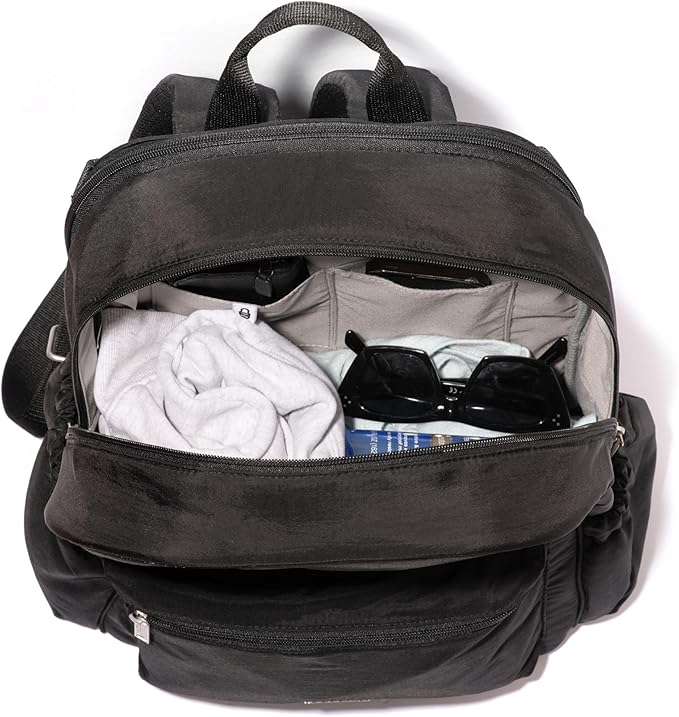 Baggallini Securtex Anti-Theft Laptop Backpack, French Navy