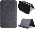 Airplane Travel Essentials for Flying Flex Flap Cell Phone Holder & Flexible Tablet Stand for Desk, Bed, Treadmill, Home & in-Flight Airplane Travel Accessories(1-Carved Black)