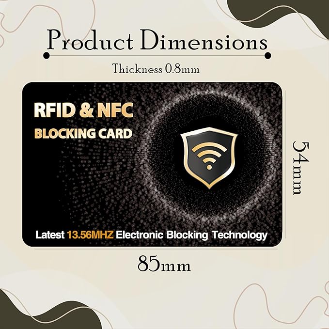 SaiTech IT 10 Pack RFID Blocking Card, Slim Protector for Entire Wallet, Purse, and Debit Credit Cards from NFC Contactless Theft for Men & Women - WG Black