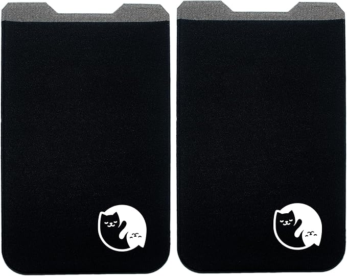 Phone Wallet - Adhesive Card Holder - Cell Phone Pouch - Stick on Lycra Pocket by Gecko - Carry Credit Cards and Cash
