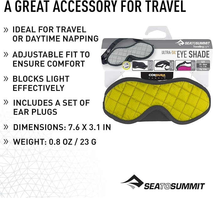 Sea to Summit TravellingLight Eye Shade Travel Sleep Mask, Grey