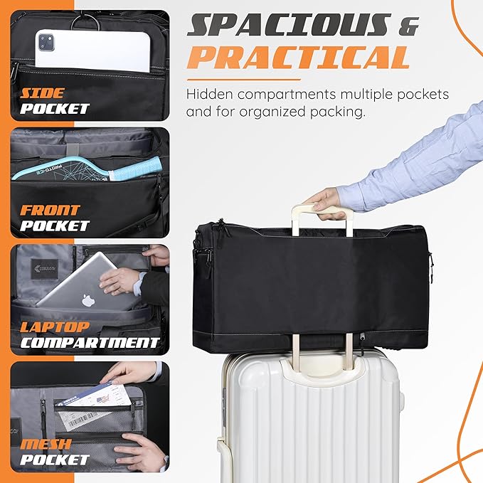 Sneaker Bag Multifunctional Outdoor/Sports/Gym Travel Shoe Bag - Travel Duffle Bag for Men & Women with 3 Adjustable Compartments & Shoulder Strap – Shoe Storage Bags Included - Sneakerhead Gifts