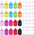 Duufin 40 Pieces Hand Sanitizer Keychain Holders Set with 20 Pieces Hand Sanitizer Holder and 20 Pieces Empty Travel Bottles