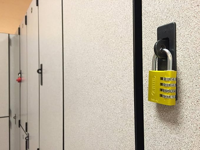 ABUS 145/40 Non-TSA Combination Padlock for Hard Cases, Luggage, Resettable, Red