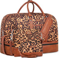 Weekender Bag for Women, Large Overnight Bag Canvas Travel Duffel Bag Carry On Tote with Shoe Compartment 21" 3Pcs Set