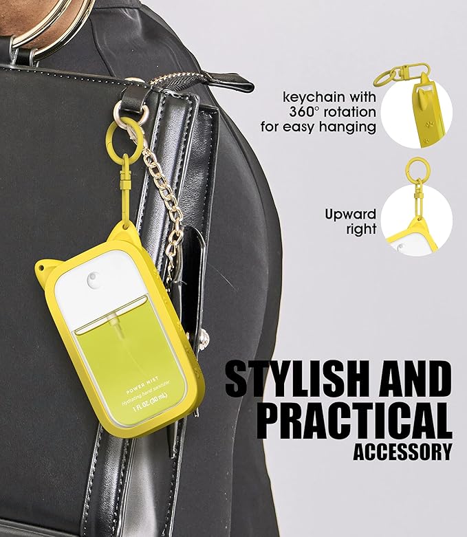 Sonnorel Silicone Case Compatible with Touchland Hand Sanitizer Spray (Fit for 1 FL OZ/30 mL Ver), Portable keychain