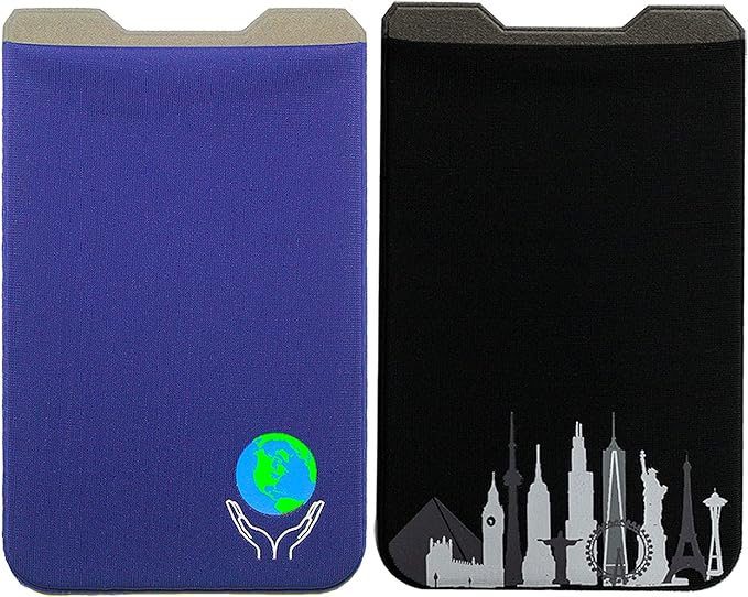 Phone Wallet - Adhesive Card Holder - Cell Phone Pouch - Stick on Lycra Pocket by Gecko - Carry Credit Cards and Cash