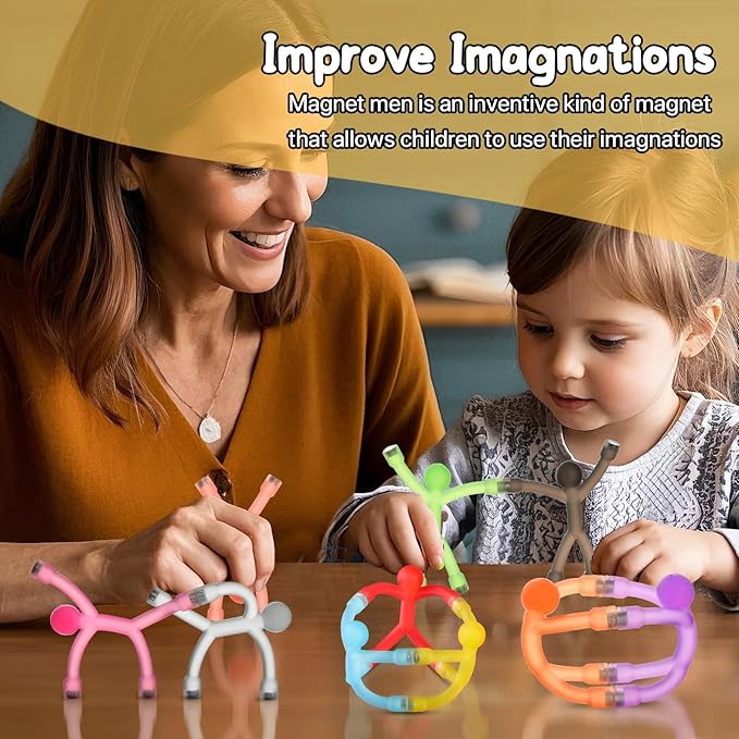 Magnetic Travel Toys for Toddlers Kids 10PCS, Airplane Car Travel Activities Essential, Road Trip Fidget Toys Magnetic People Men, Toys for 3 4 5 6 7 8 Year Old