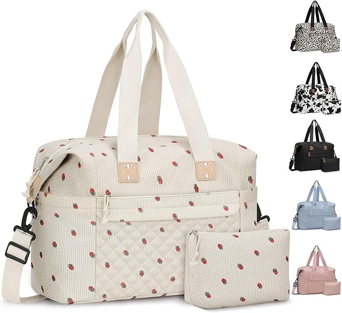 Pritent Travel Duffle Bag, Waterproof Weekender Overnight Hospital Bags for Women Men with Toiletry Bag Lightweight Carry on Personal Item Duffle Gym Bag for Travel, Airplanes, Sports