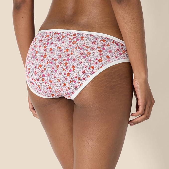 Amazon Essentials Women's Breathable Cotton Bikini Brief Underwear with Full Coverage, Multipacks