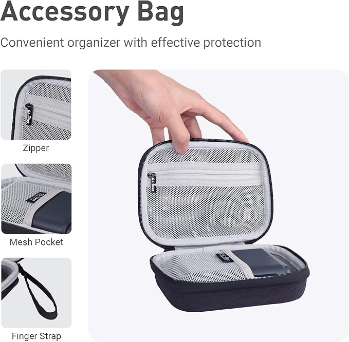 GL.iNet Gadget Organizer Case for Travel Routers GL-AXT1800/ GL-MT3000/ GL-SFT1200/ GL-E750, Chargers, Cables, and Accessories, Sturdy & Durable Pouch, Hand-carry EVA bag, Anti-shock, Water Resistant
