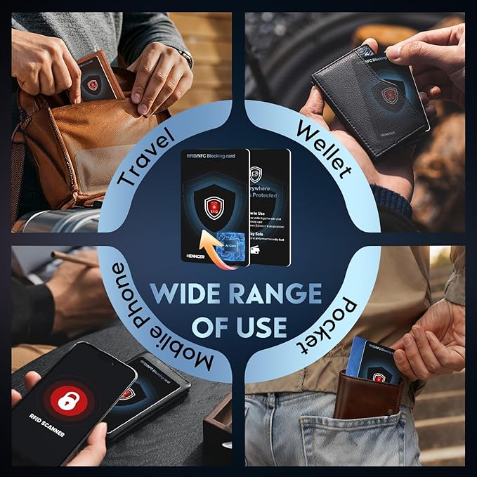 2026 NEW RFID Blocking Card Set with Indicator Light,Wallets Shield,Credit Card Protector, NFC Bank Debit Blocker,Anti-Skimming Protection For ID Passport Travel For Men/Women (5)