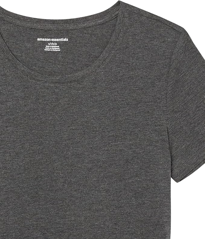 Amazon Essentials Women's Regular-Fit Short-Sleeve T-Shirt (Crewneck and V-Neck Options), Multipacks