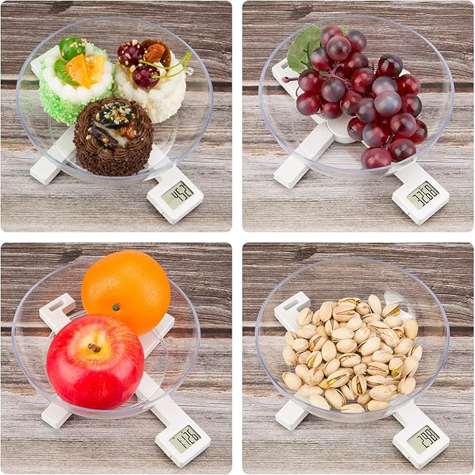 Portable Food Scale Travel Scale for Food, Small Folding Digital Kitchen Scale for Food, Collapsible Mini Pocket Scale Grams and Ounces, Perfect for Diet Calorie Control Compact Kitchen, X Black