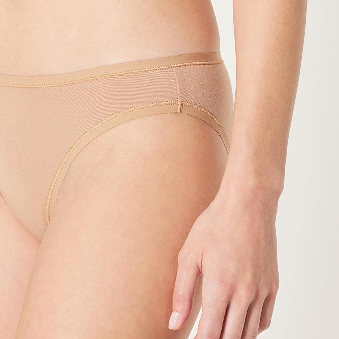 Amazon Essentials Women's Breathable Cotton Bikini Brief Underwear with Full Coverage, Multipacks