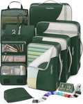 8 Set Packing Cubes for Travel, Gifts for Women Mom,Anti-Tearing Suitcase Organizer for Luggage with Shoe & Hanging Toiletry Bag,OlarHike Vacation Essentials & Accessories for Cruise Ship