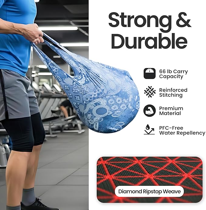 Nanobag Ultralight Heavy Duty Foldable Tote for Women & Men, Reusable Grocery & Travel Bag, Packable Collapsible Compact Market Essential (XL Stars)