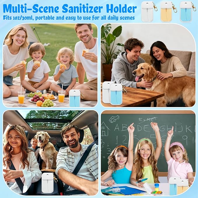Hand Sanitizer Spray Case Compatible with Touchland Hand Sanitizer Keychain Holder Hands Sanitizer Case with Keychain for Touch Land Mist Travel Cover Sleeve Travel Size Hand Spray Accessory