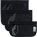 HIONXMGA TSA Approved Toiletry Bag, Set of 3 Clear Travel Toiletry Bag Quart Size Zipper Travel Pouch, Waterproof Makeup Cosmetic Bag for Women Men Kids Toiletries Carry on, Black